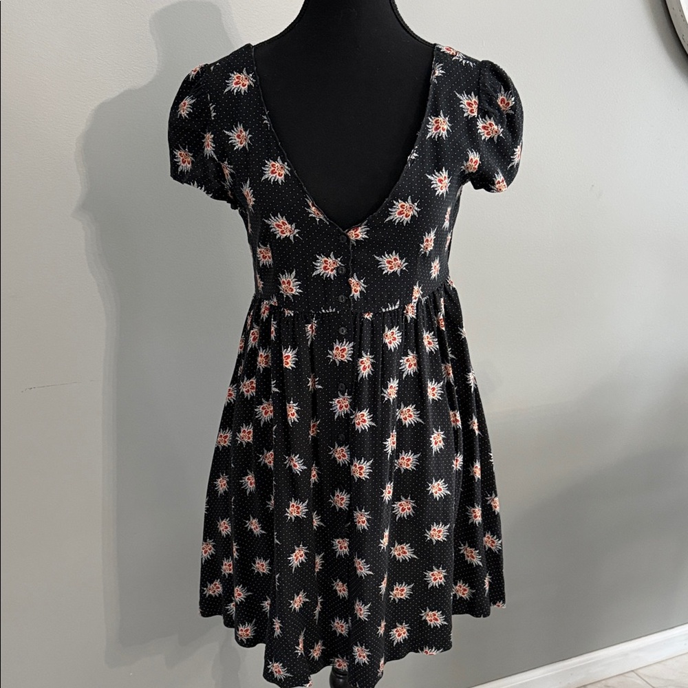 Denim & Supply Ralph Lauren Black Floral Mini Dress